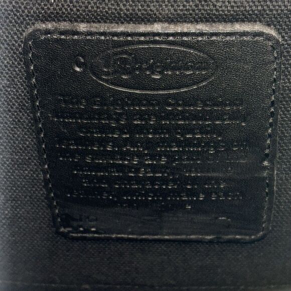 Vintage Brighton Black Leather Crossbody Messenger Bag Braided Pattern - Picture 11 of 15